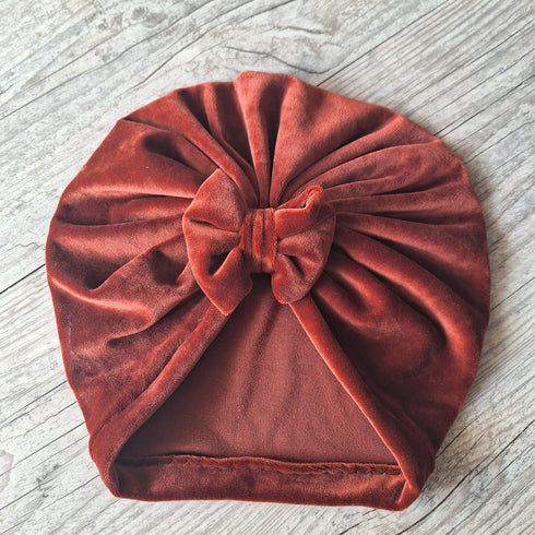 Warm and soft stretch velvet knot hat turban 10 colors